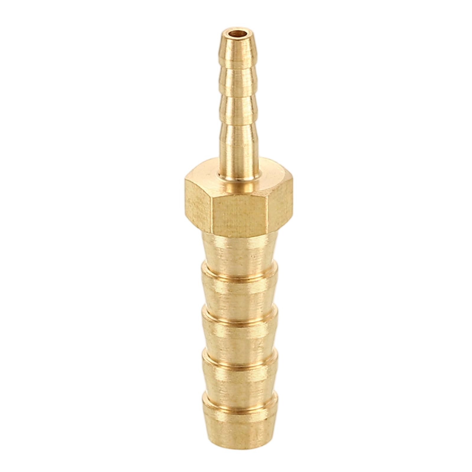sourcing map 1pcs 5/16"(8mm) to 3/16"(5mm) Brass Hose Barb Fitting Metals Splicer Mender for 3D Printing, Air Compressor, CNC Machine, Dies โ image 1