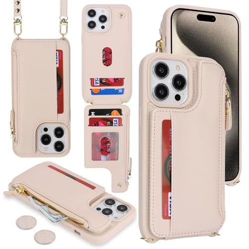 Étui portefeuille iPhone 15 Pro Max résoud vos problèmes de rangement avec sa poche zippée - 3