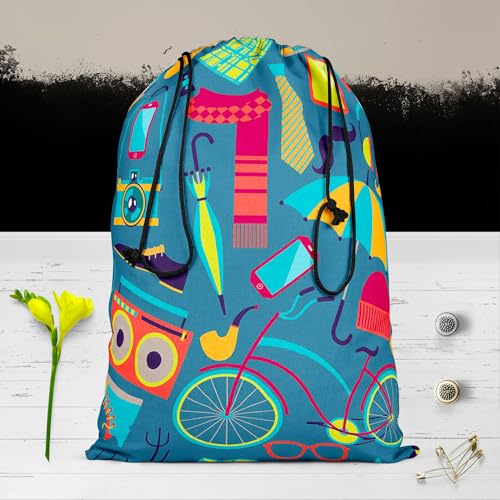 Image of ArtzFolio Hipster | Reusable Sack Bag | Bag for Gym, Storage, Vegetable & Travel