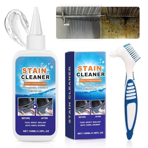 2025 New 100ml Household Stain Removing Gel, Washing Machine Cleaner, Washing Machine Cleaner for Washing Grout, Tile, Refrigerator, Windows, Bathroom, Kitchen Sink Stain (1)