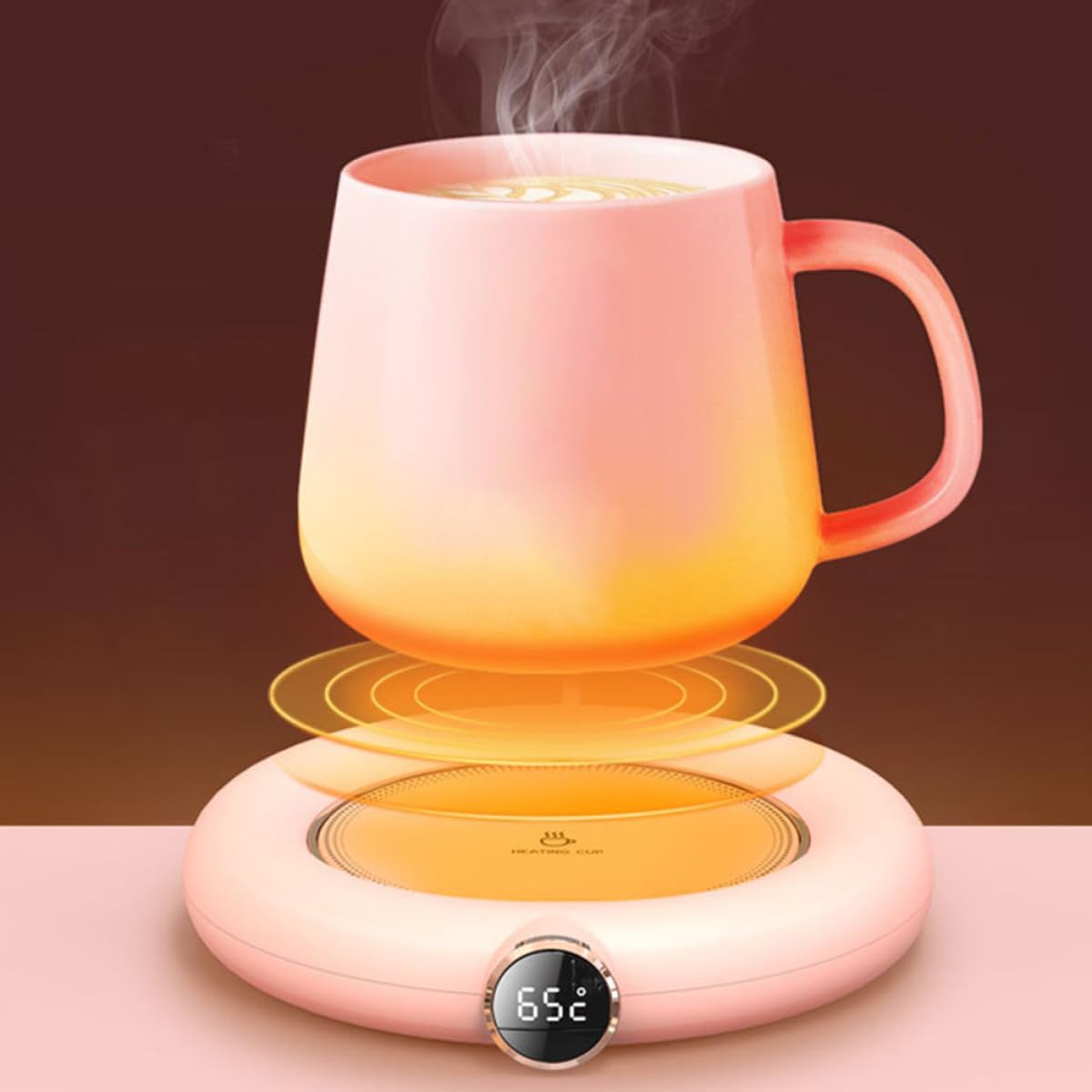 USB Charging Coffee Mug Warmer Level Temperature Control Electric Beverage Cup Warmer Coaster for Desk Portable Heat Insulation Pad Suitable for Coffee Tea Milk Water in Cups