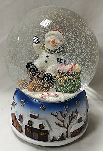 Lightahead 100 mm Musical Christmas Snow Globe with Falling Snowflakes & Music Playing (Snowman) - Thumbnail 3