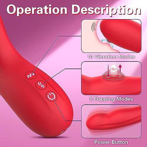 Vibrator Sex Spielzeug für Paare Vibration für Frauen Dildo mit 10 Vibrationen & 5-Flattermodi G Punkt Erotik Sex Spielzeug für die Frau Vibratoren Sexspielzeug für Frauen Solo Sex Toys – Bild 6