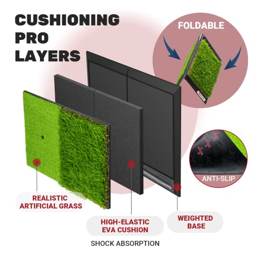 Tapis de golf pliant 2-en-1 grand format