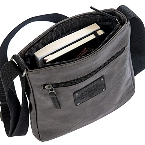 Bolso de hombre Avirex BFL 21 gris: ligereza y comodidad en una bandolera pequeña 5