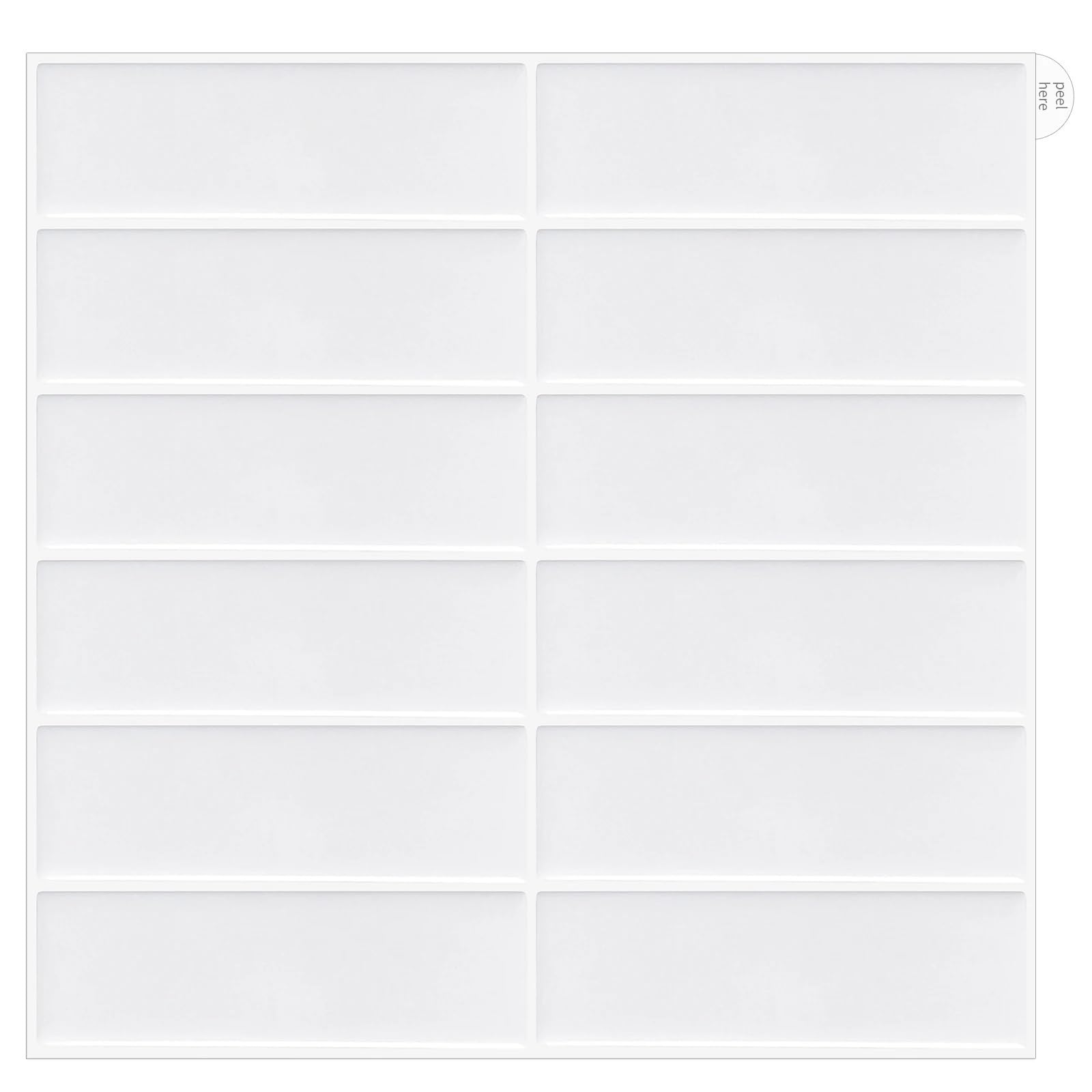 Splashback for Kitchen 5/10sheets The Garage Renovation Self -Sticking Wall Stickers，Peel and Stick Backsplash Subway Tile for Kitchen Bathroom(T80771-5PCS)