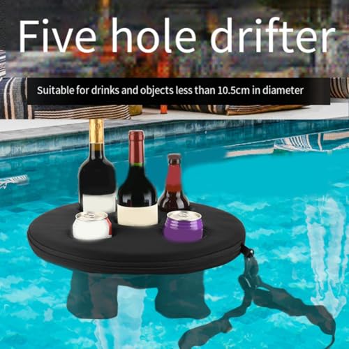 Porte-gobelet flottant de piscine et plateau à 5 trous - 4