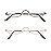COVESATO Half Frame Reading Glasses, Half Metal Moon Readers for Women Men 2 Pairs 1.50
