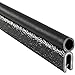 Trim-Lok3100B3X3/16C-25 Trim Seal with Top Bulb ? Fits 3/16? Edge, 3/8? Bulb Seal Diameter, 25? Length ? PVC Plastic Trim with EPDM Rubber Seal, Easy to Install for Cars, Boats, RVs, Trucks, and Home Applications, Black