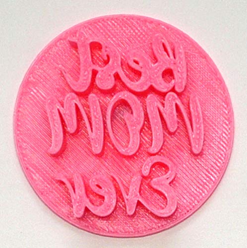 BEST MOM EVER WORDS FANCY SCRIPT FONT MOTHERS DAY COOKIE STAMP EMBOSSER MADE IN USA PR4192