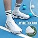 TEOHRW Wide Tennis Shoes for Men | All Court Pickleball Racquetball & Squash Athletic Sneakers | Arch Support & Cushioned Midsole White