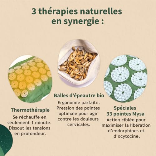 Coussin chauffant acupression nuque détent du cou après le bureau