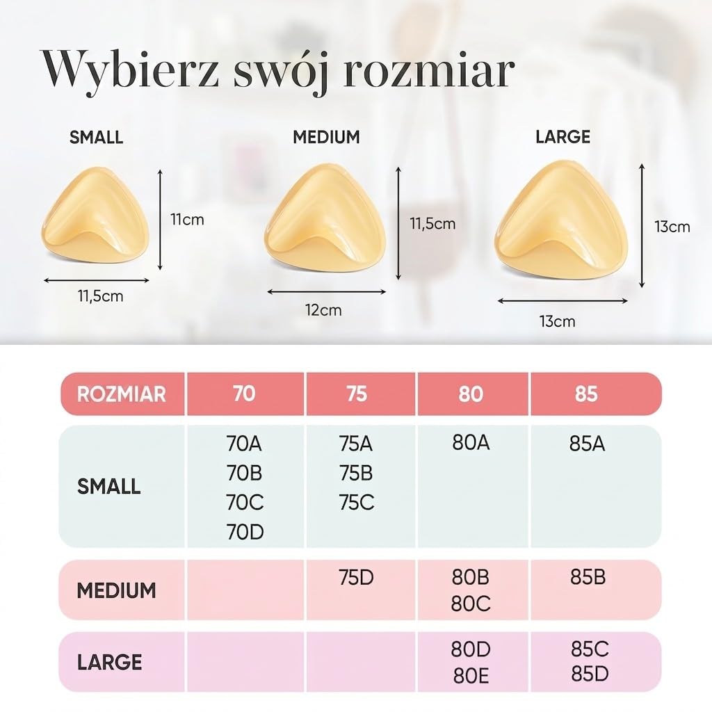 Push Up Pads – samoprzylepne wkładki do biustonosza dla efektu push-up – samoprzylepny biustonosz – wielokrotnego użytku do dużych i małych piersi – lepkie silikonowe wkładki do biustonosza