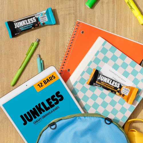 JUNKLESS Peanut Butter & Chocolate Chip Chewy Granola Bars Variety, 12 Bars - image 9