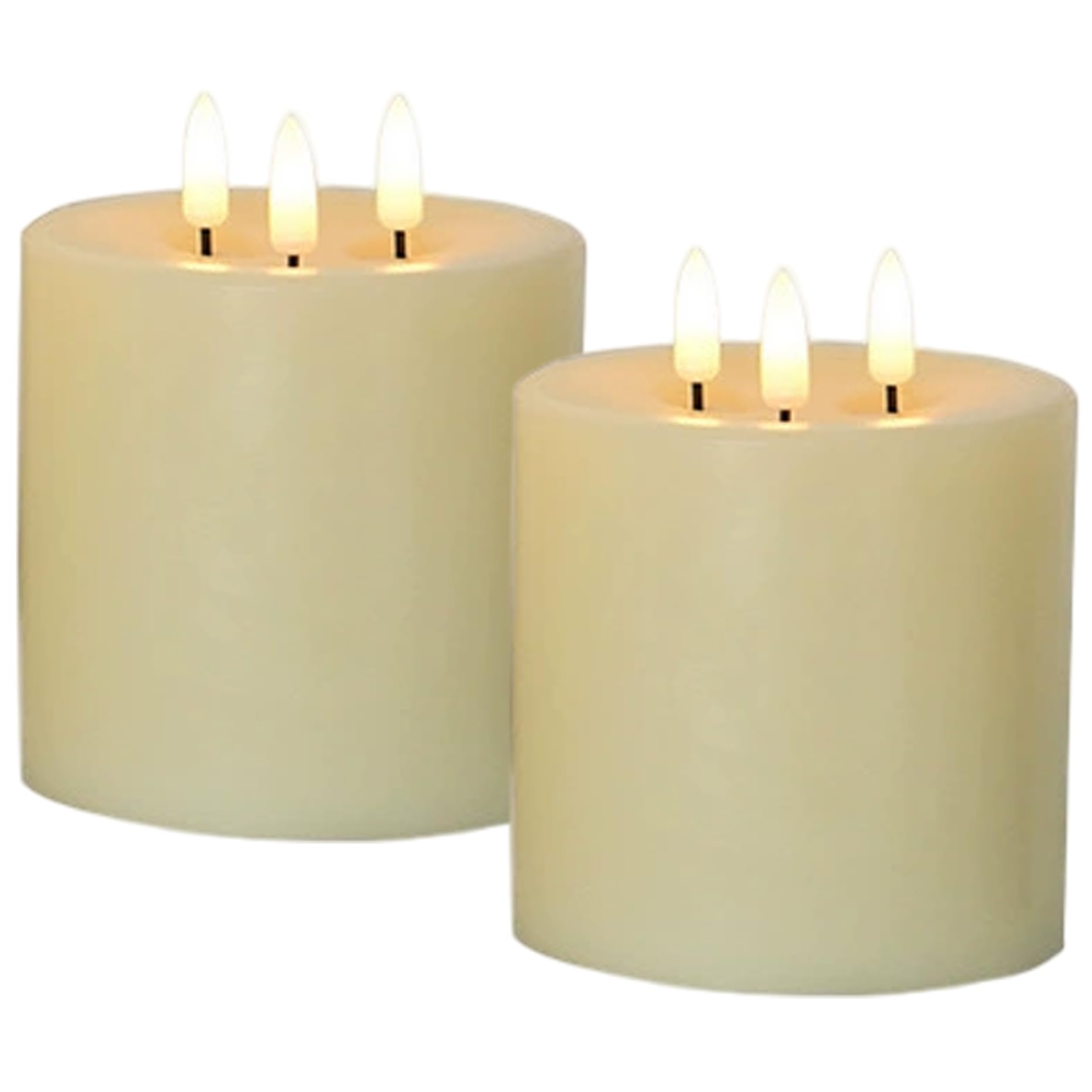 Velas sin llama LED con 3 mechas a pilas en pack de 2 unidades 7