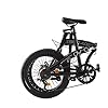 TRIOBLADE 20 Inch Folding Bike for Adult 7-Speed Shimano Drivetrain Folding Bicycle Lightweight Aluminium Frame Disc Brake Foldable Bikes for Women Men (Black&Grey) #2