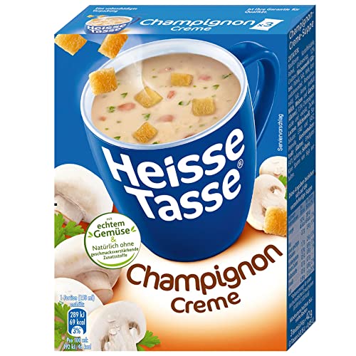 Erasco Heisse Tasse Champignon Creme Suppe 1er Pack (3 Beutel a 14g) + usy Block – Bild 4