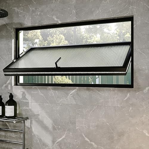 360° Rotating Aluminum Alloy Bathroom Window - WxH 70x30cm, Modern Design for Optimal Daylight & Ventilation, Perfect for Home Renovation & Airflow Enhancement
