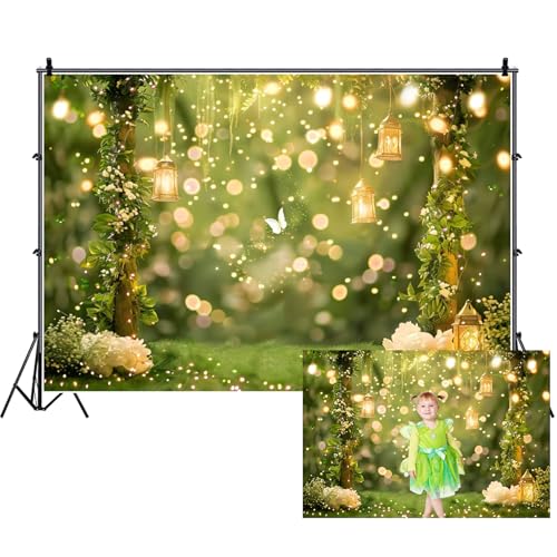 Renaiss 10x7ft Enchanted Forest Backdrop Fairy Magical Garden Background