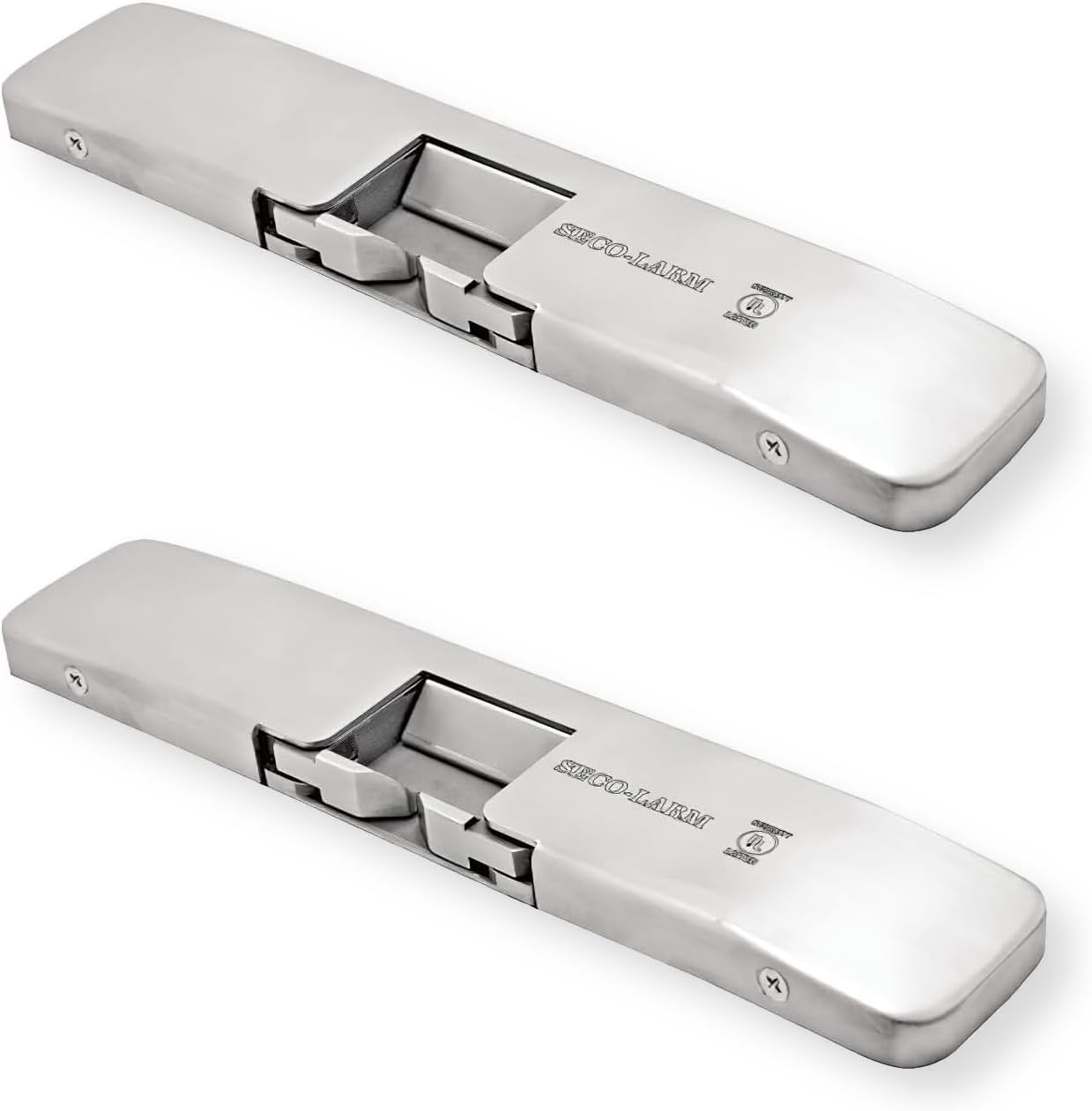 Seco-Larm SD-998C-D3AQ Tamper-Resistant 1/2" Latch Throw Electric Rim Strike, 12/24VDC, Non-polarized Connection, Horizontal Adjustment, Stainless Steel Construction, For Indoor Use Only