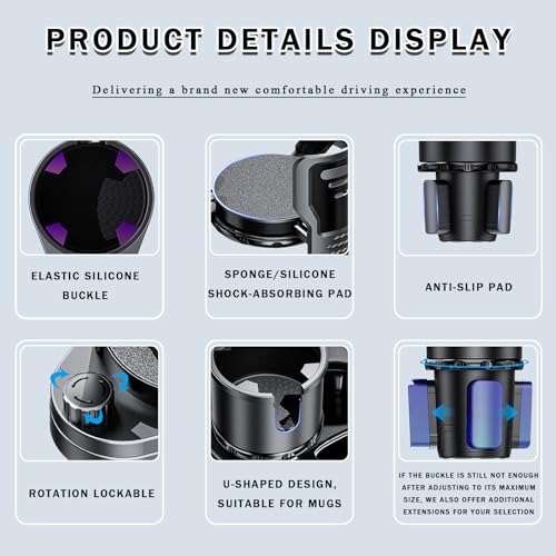 Portavasos Expandible para Mazda CX30 con Rotación 360° miniatura 6