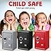 Zonon 3 Pcs Mini Safe Piggy Bank for Kids, Metal Locker Toy Safe Box for Boys Girls Money Cash Coin, Steel Money Saving Box with Lock 2 Keys Coin Tray 7. 1