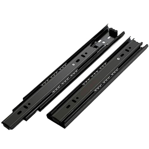Drawer Runners 6" - 20" Stainless Steel Drawer Slides Soft Close Track Rail Sliding Three-Section Cabinet Furniture Hardware(14 Inch-Ordinary)