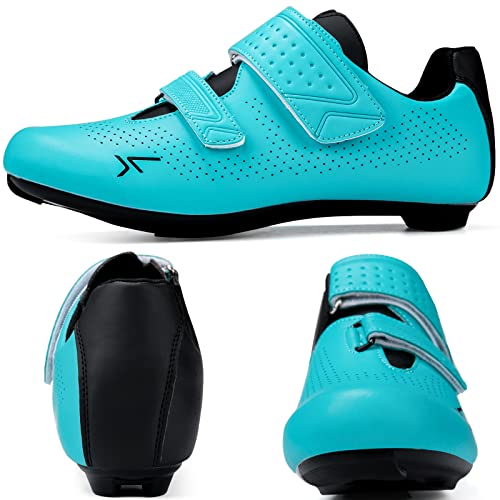 Image of Mens Womens Cycling Shoes Compatible with Peloton Road Bike Riding Bicycle Pre-Installed Delta Cleats