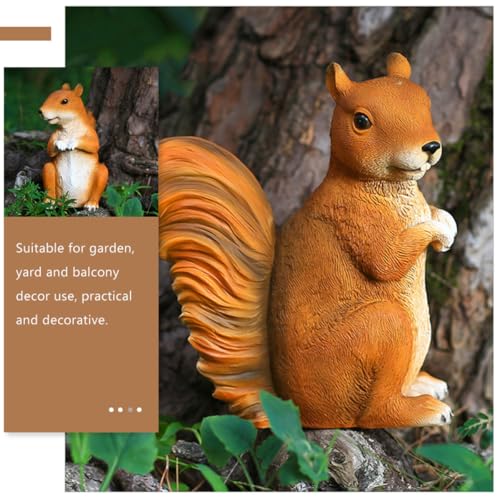 Sculpture jardin cartoon écureuil en résine, le cadeau idéal maison