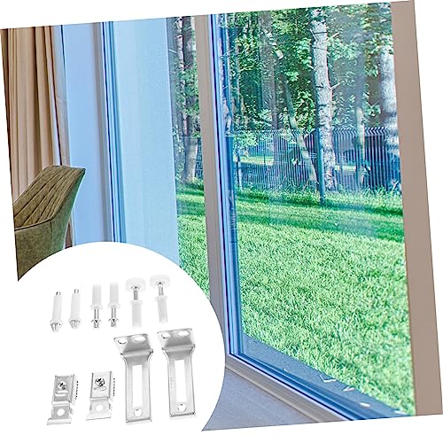 Juego de herrajes para puerta plegable de 8 piezas con rodillos y guías resistentes para clósets, fácil instalación, compatible con estilos plegables miniatura 2