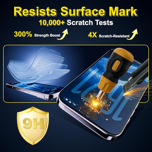 3 Pack for iPhone 17 Pro Max Privacy Screen Protector, HD Clear Glass - image 6