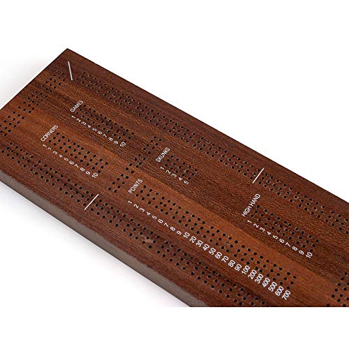 Juego de Cribbage Triple Track en Madera para 3 Jugadores de STERLING Games, Tablero de 13 Pulgadas con Clavijas Metálicas, Baraja de Cartas y Bolsa de Transporte miniatura 6