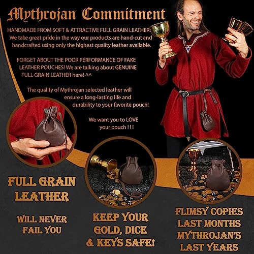 Mythrojan Leather Pouch Jewelry Bag Drawstring Christmas Gift Storage Bag Pouch for Wedding Party Favors2