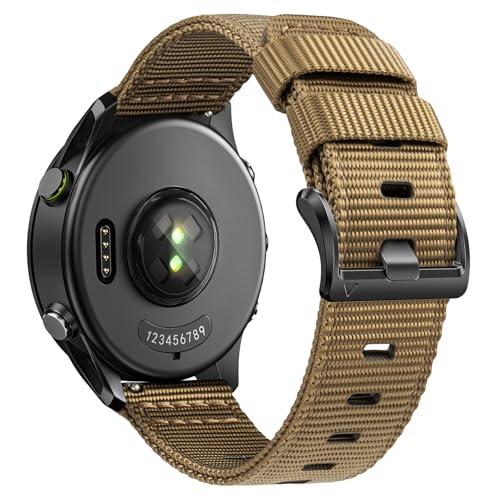 ANBEST Compatible con la muñequera Garmin Forerunner 165/245/645/158, correas deportivas de repuesto de nailon de 20 mm para la muñequera Garmin Vivoactive 5/6/3 Correa