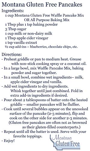 Montana Gluten Free Organic Waffle Pancake Mix 3Lb Package #TOP4