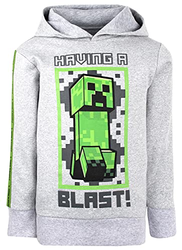 Minecraft - Grauer Jungen Hoodie - Spiel Kinder Hoodie - Creeper Geschenke