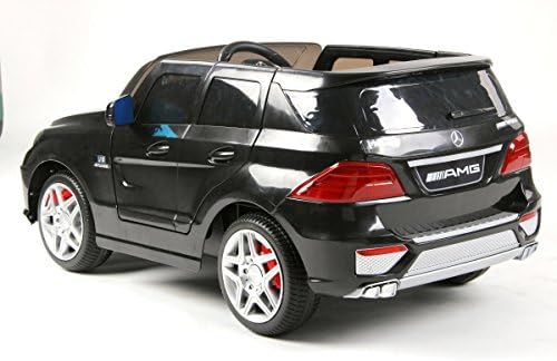 Mercedes Benz Ml 63 Amg Schwarz Kinderfahrzeug Kinder Elektroauto Kinderauto Eva Rader 2x Motor 12 V Batterie Mit Fernbedienung Amazon De Spielzeug