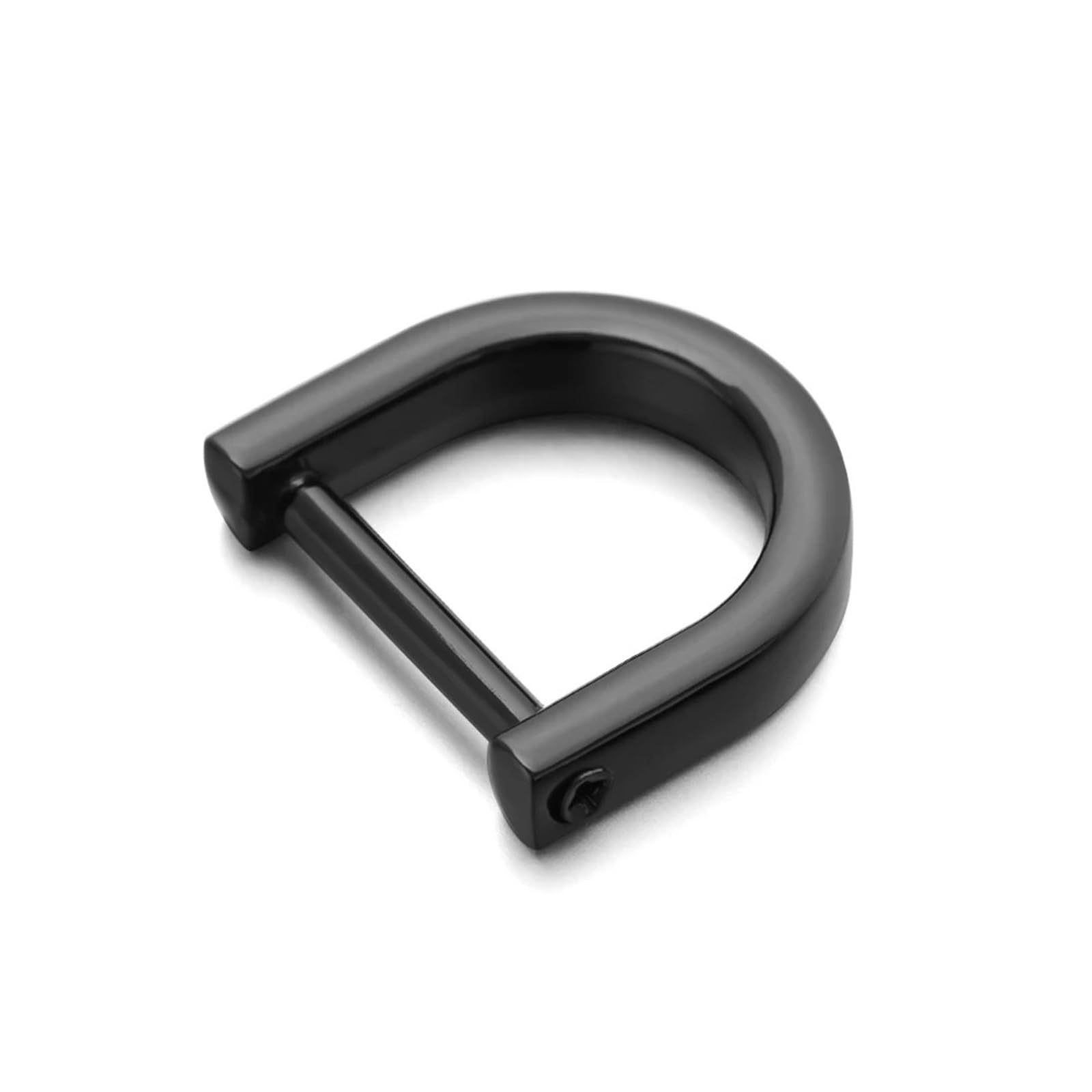 Protezioni angolari in metallo, 60/150 pezzi, staccabili, con anello a D, con fibbia ad anello a D, per tracolla, tracolla, maniglia e spalla, accessori (nero, 60 pezzi, 19 mm)