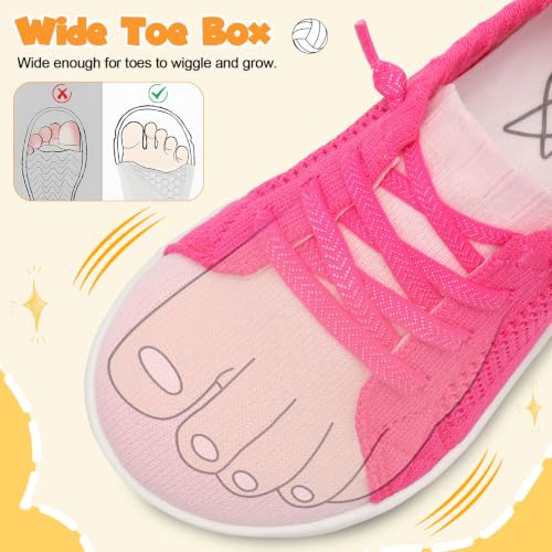 Image of LeIsfIt Toddler Shoes Girls Boys Wide Shoes Kids Zero Drop Minimalist Sneakers Barefoot Slip on Tennis Sneakers