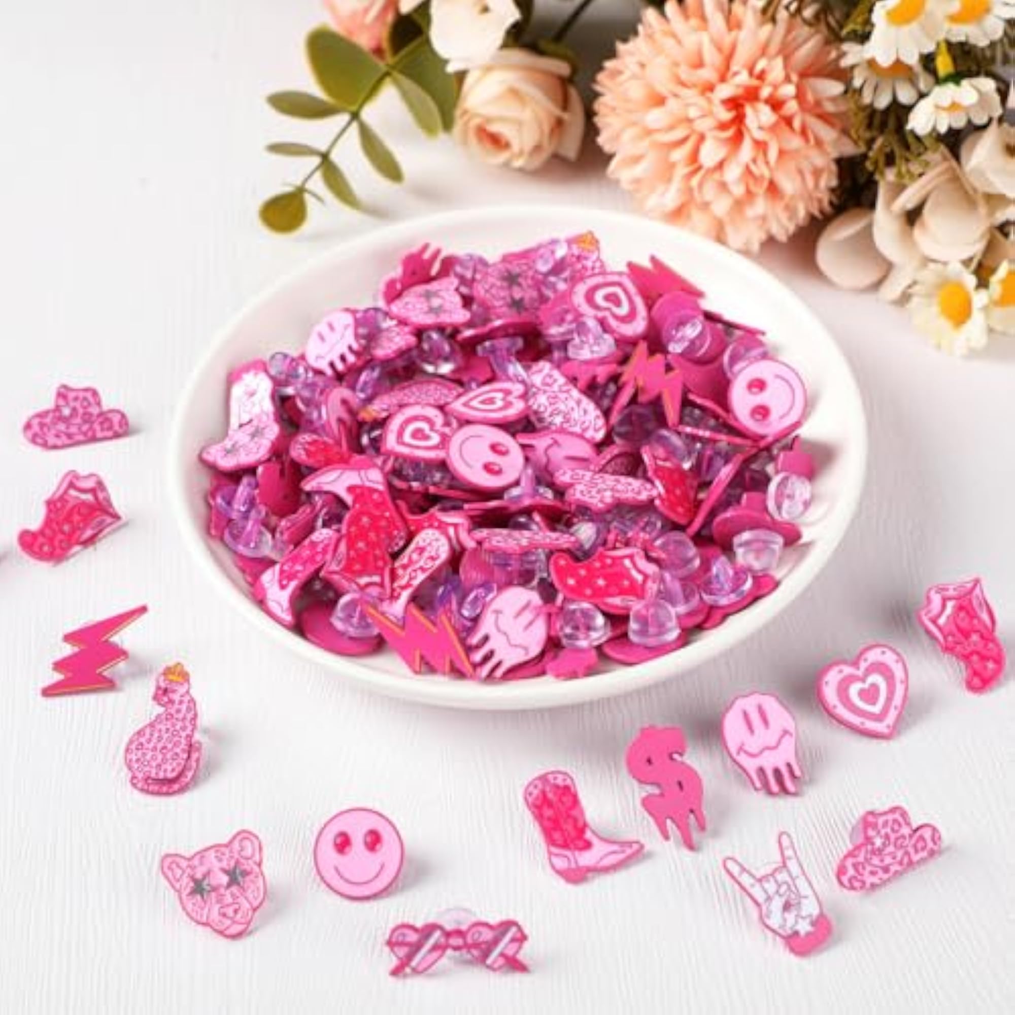 60 Pcs Preppy Lapel Pins Bulk, Cute Enamel Gift Set