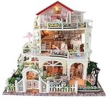 flever dollhouse miniature diy house kit creative room with furniture for romantic valentine s gift be enduring as the universe 