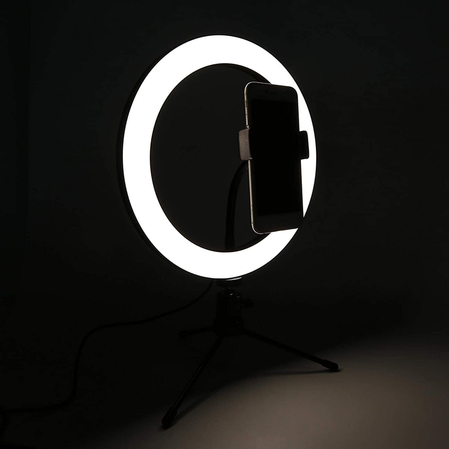 Luce di riempimento Kit di illuminazione video Luce di riempimento ad anello con treppiede e supporto per telefono, Luce ad anello per selfie per luce di riempimento per registrazione Vlog di video