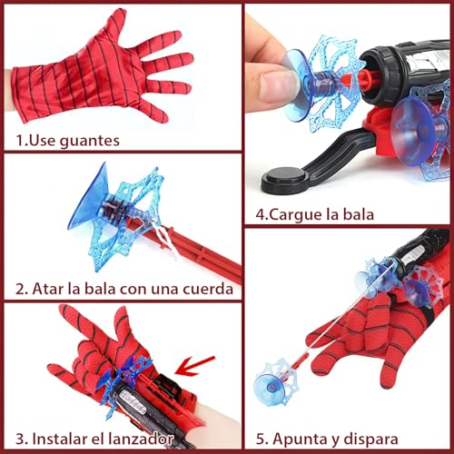 Image of 2PCS Hero Launcher, Kids Launcher Glove, Spider Web Throwing Toys