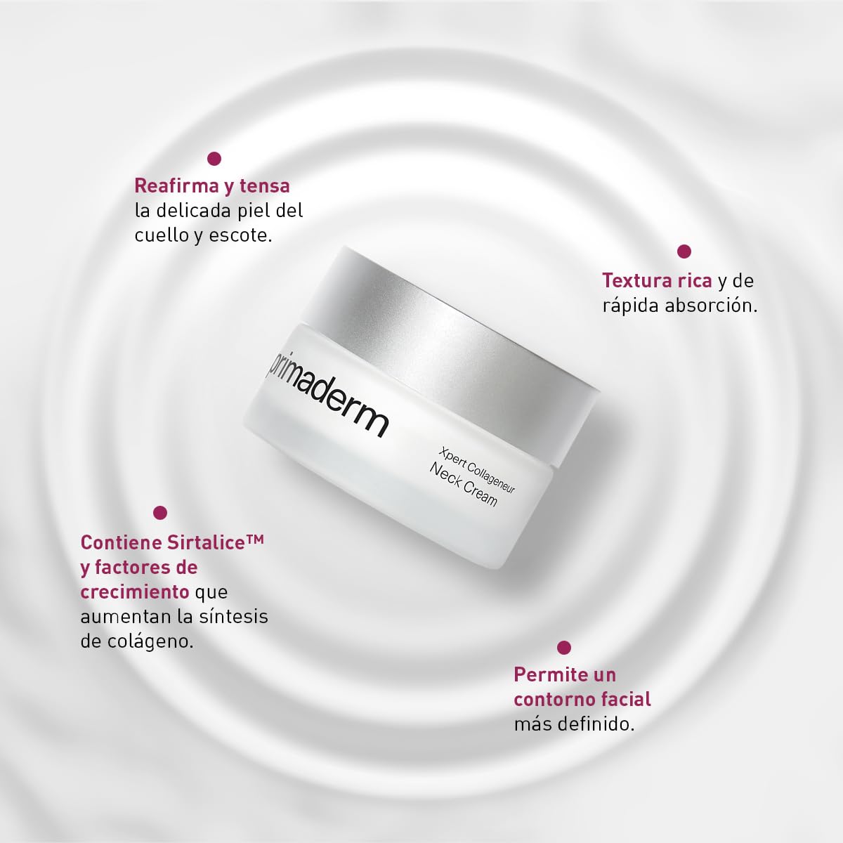 PRIMADERM XPERT Collageneur Neck Cream - Crema de Cuello y Escote Reafirmante - Efecto Lifting Inmediato - Reduce Doble Mentón - Para Todo Tipo de Piel - 50 ml