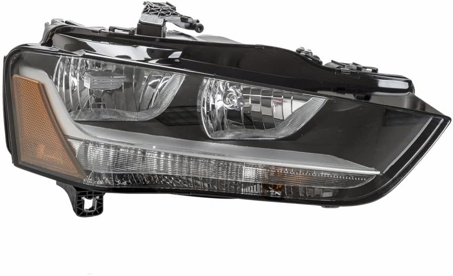 CarLights360: For 2013 2014 2015 2016 Audi A4 Headlight Assembly Passenger Side w/Bulbs Black Housing DOT Certified For AU2503175