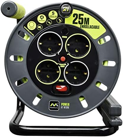 Bild 1 - Masterplug OME25164SL-PX Rewind cord, 3000 W, 250 V, grau / Pistazien grün