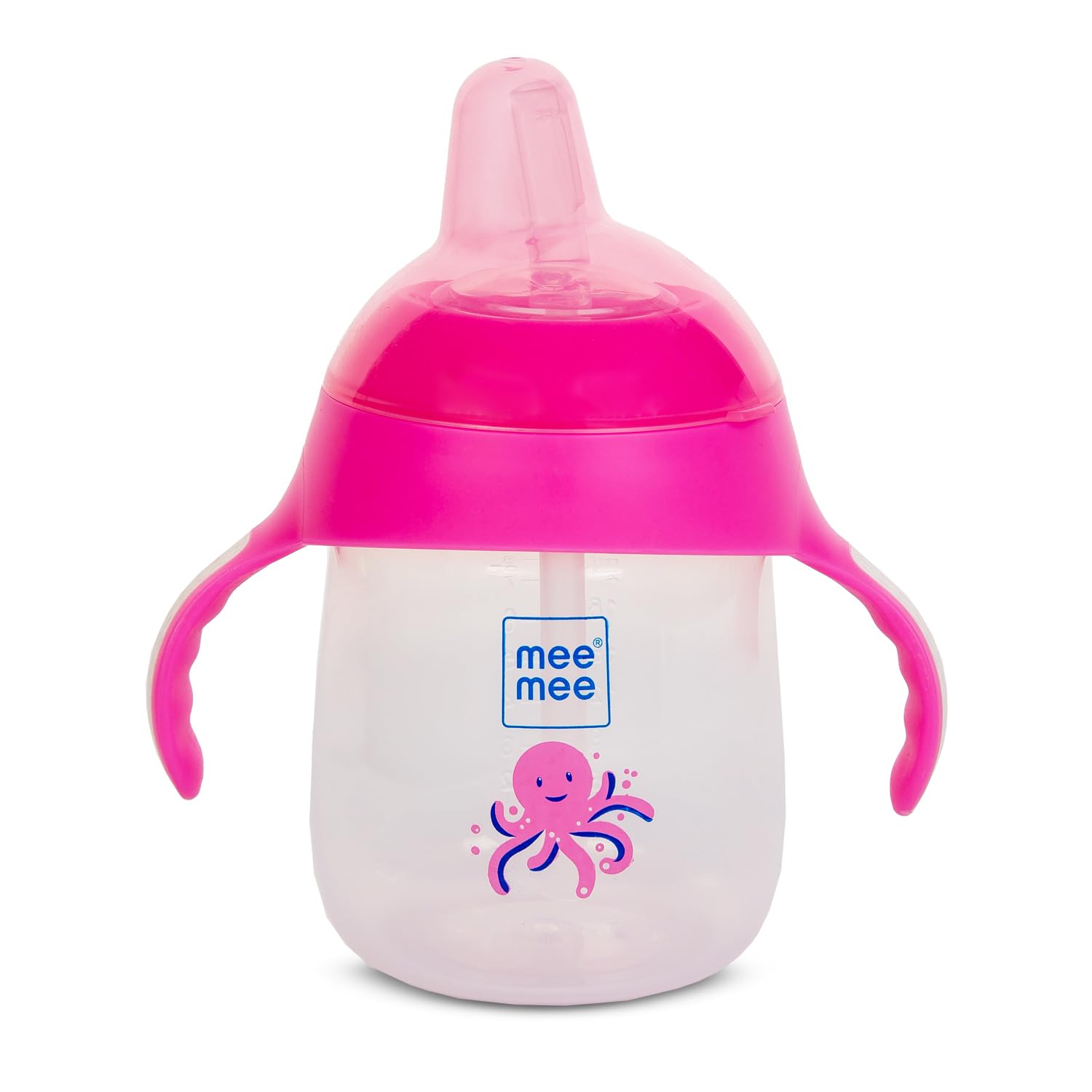 Mee Mee Baby Sipper Plastic Cup with Soft Silicone Straw | Anti Spill, BPA-Free & Non-Toxic | Sippy Cup | Easy Grip with Twin Handle | Anti Leak Lock Bottle with Cap for Kids | 240ml (Pink) (B07TKXBNFQ) Amazon Price History, Amazon Price Tracker