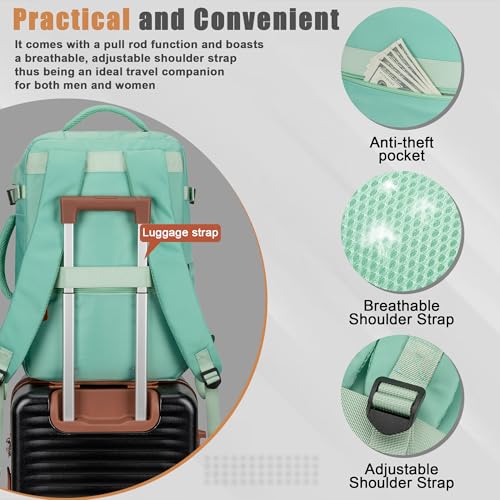 Image of 40L Travel Backpack, Flight Approved Carry On Laptop Backpack | Water-resistant, Personal Item Travel Bag, Fits 15.6 /17.3 inch Laptop, Hiking, Camping, Business, Commute, Men & Women
