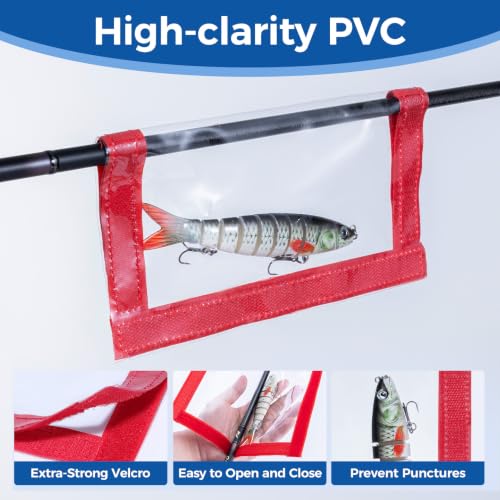 10 Piezas Fundas para Cañas de Pescar, Cubiertas Duraderas de PVC para Señuelos, 5 Grandes + 5 Medianos miniatura 4