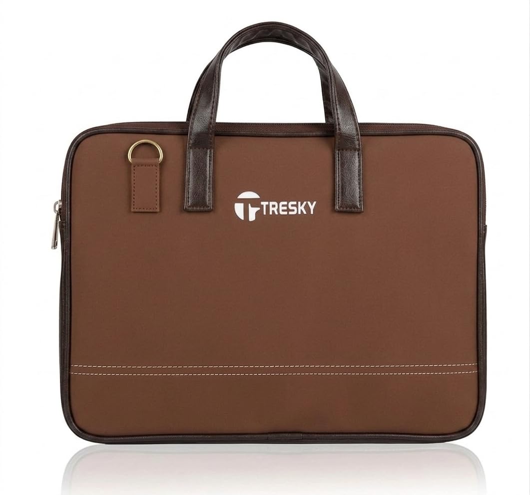 Laptop Bag, Brown, Faux Leather Trim, Multiple Compartments, Professional Bag for Men-image-48